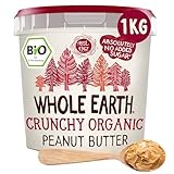 Whole Earth Bio Erdnussbutter | Peanut Butter | Crunchy | 1kg | Vegan | ohne Palmöl | ohne zugesetzten Zucker | Protein | Perfekt für Sportler