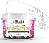 SEEBAUER diy® Silikonharzfarbe Weiß Fassadenfarbe (No. 000 Weiß 300 ml) Selbstreinigend mit Lotuseffekt