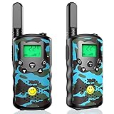 Walkie Talkie für Kinder Funkgeräte 3 KM Reichweite 16 Kanäle mit Hintergrundbeleuchteter LCD-Taschenlampe, Kinder Walki Talki für 6 7 8 9 10 11 12 Jahre Junge Madchen Geschenk Blau