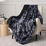 BEDSURE Kuscheldecke Flauschig Sofadecke Überwurfdecke - Kunstpelz Fleece Sherpa Wolldecke für Couch, Dicke Wohndecke, Warme Plüsch Kleine 150x200, Schwarz