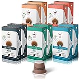 Glorybrew 100 kompostierbare Kaffeekapseln kompatibel mit Nespresso Original Line Maschinen - Probierbox 5 Sorten Espresso Lungo Ristretto I nachhaltige Kapseln