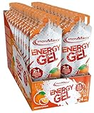 IronMaxx® Energy Gel – Orange 24x67ml | Mit 25g Kohlenhydraten & 200mg Natrium pro Portion | Ideal bei intensiver körperlicher Belastung | Praktisch für unterwegs