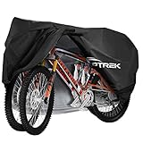 Toptrek Fahrradabdeckung für 2 Fahrräder Wasserdicht 210T Oxford Hochwertige Fahrradgarage Fahrradplane Fahrrad Regenschutz 205 x 110 x 80 cm Fahrradschutzhülle mit Beutel