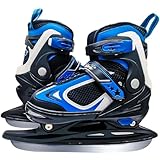 Nattork Balance Blade verstellbares Skate,Eishockeyschlittschuhe, Schlittschuhe zum Skaten lernen, Blau, L