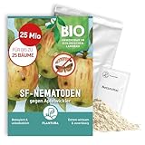 Plantura SF-Nematoden gegen Apfelwickler & Pflaumenwickler – 100% biologisch & hochwirksam, inkl. Netzmittel, Nützlinge aus Deutschland, 25 Mio für bis zu 12 große / 25 kleine Bäume
