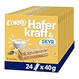 Haferriegel Corny Haferkraft Skyr Vanille, ohne Zuckerzusatz, 24x40g