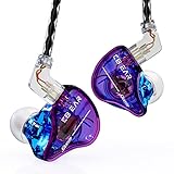 YINYOO KBEAR Storm Professionelle In-Ear-Monitor-Kopfhörer für Sänger, Schlagzeuger, Musiker, maßgeschneiderte kabelgebundene In-Ear-Kopfhörer IEM, hochauflösendes, abnehmbares, versilbertes OFC-Kabel