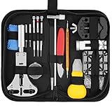 Vastar Uhrenwerkzeug Set, Uhr Batteriewechsel Werkzeug, Uhrmacherwerkzeug Set, Uhren Werkzeuge Uhrenöffner Kit, Uhren Reparatur Set mit Uhrenarmband & Uhrendeckelöffner, Uhrenwerkzeug-Set