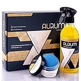 Aurum-Performance® Reinigungsknete mit Gleitmittel zur professionellen Autopflege - Entfernt mühelos Flugrost, Insektenreste, Lackablagerungen - nanoClay Set (Lackknete mild + Spezial Gleitspray)