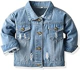 Natashas Baby Mädchen Jungen Jeansjacke Mantel Kleinkinder Langarm Denim Tops Kleidung Frühling Herbst Casual Outwear (98-104)