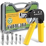 BLOSTM 72 Stk Dübel Montagezange Hohlraumdübelsatz Mit Zange Hohlraumdübel Befestigung Pistole Nietenzange Set Mit Tragetasche - Popnietenzange Set