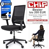 VALKENSTOL M2 Bürostuhl Ergonomisch Testsieger mit individuell konfigurierbarer Armlehne und Kopfstütze für maximale Bewegungsfreiheit - bequemer Schreibtischstuhl für Büro und Home Office 150 kg