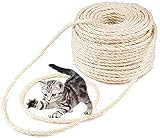 Parain Sisalseil für Kratzbaum Kratzsaule Katzenbaum Katzen Natürlich Sisal Seil 6mm (15m)