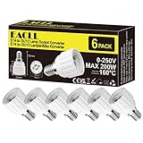 EACLL E14 zu GU10 Lampenfüße Konverter, 6er-Pack. Sparsame und Praktische Lampenfassung Adapter, Lampensockel aus Keramik, für GU10 LED- und Halogenlampen und CFL-Energiespar Leuchtmittel