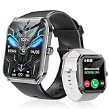 PASONOMI Smartwatch Herren Damen mit Telefonfunktion 1,91” Touchscreen IP68 Wasserdicht Sportuhr Outdoor Fitness Tracker mit Pulsmesser, Schlafmonitor, SpO2, 100+Sportmodi Smart Watch (Schwarz)