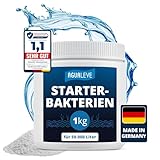 AGUALEVE® Starterbakterien 1kg *NEU* | aktiviert den Teichfilter & baut Schadstoffe ab | perfekt für Fischteiche | Markenqualität Made in Germany | für 50.000 Liter Teichwasser | mit Note 1,1 getestet