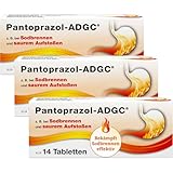 Pantoprazol-ADGC® - 3x 14 Stück - gegen Sodbrennen, saures Aufstoßen - Mittel bei Magenübersäuerung - wirkt gegen stillen Reflux und Magenbrennen