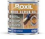 Roxil Holzentgrauer Gel – Entgrauer, Oxalsäure Holzreiniger zum Auffrischen von vergrautem Holz. Entfernt Patina, Holzentgrauer für Holzterrassen, Gartenmöbel oder Zäune im Außenbereich (1 L)