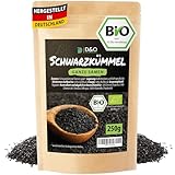 Schwarzkümmel Samen Bio, 250g ganze Schwarzkümmelsamen aus Ägypten, Nigella Sativa black cumin seeds, Echter schwarzer Kümmel Organic Bio zertifiziert