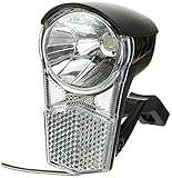 BÜCHEL Fahrradlicht mit Schalter, Dynamo Betrieb möglich, 12 LUX I StVZO Zulassung, Fahrradlampe vorne, Fahrrad Scheinwerfer