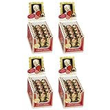 Reber Echt Reber Mozart-Kugeln, Pralinen aus Zartbitter-Schokolade, Marzipan, Nougat, Tolles Geschenk, 45 Stück (4er Pack)