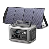 ALLPOWERS Solargenerator R600, 2x 600W (1200W Spitze) AC Ausgang Tragbare Powerstation mit 200W Solarpanel, 299WH LiFePO4 Batterie, Mobile Stromversorgung für Garten Reise Camping Wohnmobil Notfall