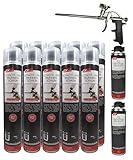 SDV Chemie Brunnenschaum B2 Pistolenschaum SET 10x 750ml + 2x PU Reiniger 500ml + 1x PU-Schaum-Dosierpistole