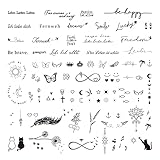 BHGT 6 Blätter 120+pcs Temporäre Tattoos zum Aufkleben...