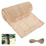 BORDEAG Baum Winterschutz Wickelstreifen 6mx40cm, Baumschutzfolie, Wrap Tree Trunk Guard Protector, Baumschutzfolie Frostschutz, Jute-Wickelstreifen, Juteband Für Pflanzen Zum Warmhalten Von Pflanzen