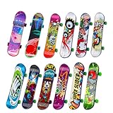 12 Stück Stylische Fingerskateboards,Mini Griffbrett Bunt Skatepark Fingerboard,Finger Skateboard,Professionelles Finger Spielzeug,für Kinder als Geburtstag Geschenk Kleinspielzeug (Zufällige Muster)