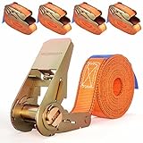 HELDENWERK 4 Stück Spanngurte mit Ratsche in 4m, 5m oder 6m...