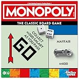 Monopoly Brettspiel mit Ablageschale und größeren Spielsteinen, englische Version