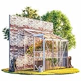 Gardebruk® Beistell Aluminium Gewächshaus 3,8m³ 190x130cm Treibhaus Gartenhaus Frühbeet Pflanzenhaus Aufzucht