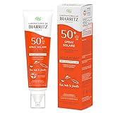 Laboratoires de Biarritz ALGAMARIS Sonnenspray LSF50+ in der neuen 150ml Familiengröße | Sonnenschutzspray mit Lichtschutzfaktor 50+ | Bio zertifiziert, natürliche Inhaltsstoffe | mit Sofortschutz