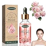 Rosenöl Gesichtsöl Rosenöl 100 Reines Rosenöl Rosenöl Bio Rose Oil für Anti-Aging Falten Feuchtigkeitspflege für Gesicht Körper und Haut (60 Ml)