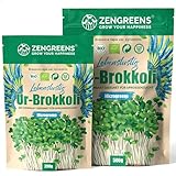 ZenGreens® - Bio Ur-Brokkoli Sprossen Samen - Wähle zwischen 10g, 200g und 500g - Brokkolisprossen mit hohem Sulforaphan-Gehalt - Stengelkohl Samen - Brokkolisamen - Keimrate von über 97%