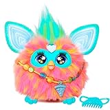 Furby Corallo Interaktives Spielzeug mit Sprachsteuerung für Mädchen und Jungen ab 6 Jahren, 15 modische Accessoires, elektronisches animatronisches Plüschtier für Kinder, italienische Version