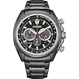 CITIZEN Herren Analog Japanisches Quarzwerk Uhr mit Edelstahl Armband CA4567-82H, Schwarz