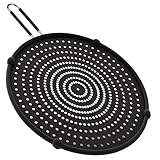 KINGOZOYI Spritzschutz Pfannen, Silikon Spritzschutz Küche 32cm, Pfannenschoner mit Silikon Griff für Töpfe Bratpfanne, zum Verhindern von Öl-, Wasserspritzer