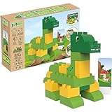 BIOBUDDI Dinosaurier Brontosaurus, 34 Teile, 100% kompatibel mit Lego & duplo, klimaneutral hergestellt in EU (Niederlande), 97% Bioplastik, BB-0185