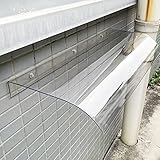 Vordach für die Haustür, Vordach, Regenschutz, Veranda, Pavillon, Außenbereich, Terrassendach, 50 x 310 cm, UV-Schutz, wasserdicht, Polycarbonat mit Zubehör