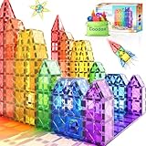 Magnetische Fliesen Kinderspielzeug STEM Magnet Spielzeug für Kleinkind Magnetische Blöcke Bauspielzeug Vorschule Lernen Sensorische Montessori Spielzeug für 3+ Jahre alte Jungen und Mädchen