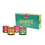 Hartkorn Gewürze - Veggielover Danke Gewürzbox (4-teilig) Young Kitchen (Sweet Tonka Kiss, Tomatenbutter, Potato Wedges, Grill & Ofengemüse) - Danke Geschenkset