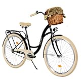 Milord. 26 Zoll 1-Gang, schwarz und Creme, Komfort Fahrrad...