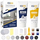 Fliesenreparaturset Weiß, Badewannen Reparaturset Acryl, Wasserdichtes Emaille Reparatur Set für Kratzer Löcher Risse Waschbecken Reparaturset Keramik Reparatur Set-Bietet Mehr Farboptionen