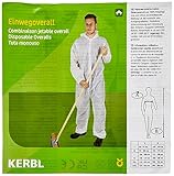 Kerbl 3409 Polypropylen Einweg Overall, Größe L, weiß