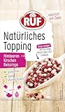 RUF Natürliches Topping mit Himbeeren, Kirschen, Reiscrisps, ohne künstliche Zusatzstoffe, Fruchtmix für Porridge und Gebäck, glutenfrei, vegan, 15g