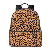 KCGSDEGV Leichter Rucksack mit Lotus- und Libellen-Motiv, Wandern, Tagesrucksack, Reiserucksack für Damen und Herren, Leopardenmuster, One size