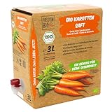 Bio Karottensaft, 3 Liter – 100% Karottensaft, milchsauer vergoren – in Deutschland abgefüllt – natürlicher Geschmack – kein zugesetzter Zucker (lt. Gesetz), enthält von Natur aus Zucker