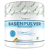Basenpulver - 360 g (72 Portionen) - Extra reich an Magnesium, Zink, Kalium, Calcium - Basenfasten - Mit Orangen Geschmack - Vegan